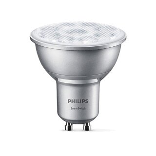Philips LED Leuchtmittel Reflektor SceneSwitch 4,5W = 50W GU10 warmweiß 2200K 2500K 2700K 36° DIMMBAR