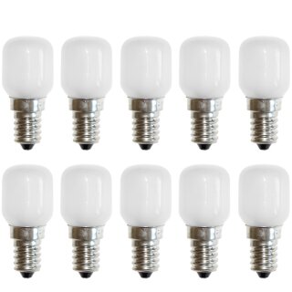 10 x Glühbirne Röhre T26x56 Kühlschranklampe 15W E14 Matt Glühlampe Glühbirnen Glühlampen 15 Watt