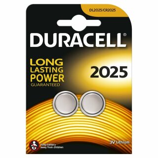 2 x Duracell Long Lasting Power DL2025 / CR2025 3V Lithium Batterie Knopfzelle