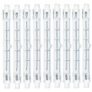 10 x Eco Halogen Stab Leuchtmittel R7s 140W = 180W 118mm Halogenstab 230V 2650lm warmweiß dimmbar