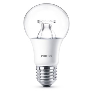 Philips LED Leuchtmittel WarmGlow Birnenform 9W = 60W E27 klar warmweiß 2200K - 2700K DIMMBAR