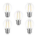 5 x LED Filament Tropfen Leuchtmittel 2W = 25W E27 klar 250lm Glühfaden extra warmweiß 2200K