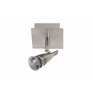 Nice Price Wand- & Deckenleuchte Spotlights Nickel satiniert 1 x 50W GU10 230V Halogen