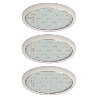 3 x LED Möbel Aufbauleuchten Micro Line Weiß rund 3 x...