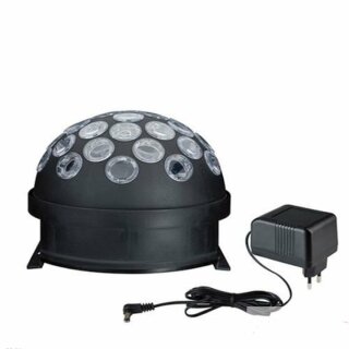 TIP Disco LED Light Globe Kugel Multicolor Schwarz Motor 4W RGB E14 230V