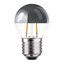 5 x LED Filament Tropfen Leuchtmittel 2W = 25W E27 Kopfspiegel Silber Glühfaden extra Warmweiß 2200K