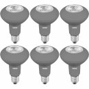 6 x Osram LED Star Leuchtmittel Reflektor R80 5W = 61W E27 warmweiß 2700K 36°