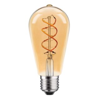 LED Spiral Filament Edison ST64 Leuchtmittel 5W E27 Gold extra warmweiß 1800K DIMMBAR