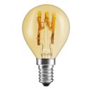 LED Spiral Filament Leuchtmittel Tropfen 3W E14 Gold klar...