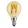 LED Spiral Filament Leuchtmittel Tropfen 3W E14 Gold klar extra warmweiß 1800K DIMMBAR