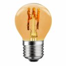 LED Spiral Filament Leuchtmittel Tropfen 3W E27 Gold klar...