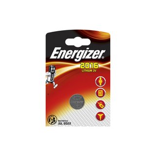 Energizer Batterie 2016 Lithium 3V Knopfzelle CR2016