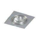 Einbaustrahler Aluminium quadratsich inkl. Leuchtmittel Halogen 35W GU10 230V warmweiß dimmbar geeignet für LED