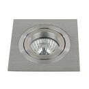 Einbaustrahler Aluminium quadratsich inkl. Leuchtmittel Halogen 35W GU10 230V warmweiß dimmbar geeignet für LED