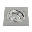 Einbaustrahler Aluminium quadratsich inkl. Leuchtmittel Halogen 35W GU10 230V warmweiß dimmbar geeignet für LED