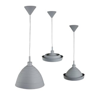 Hängeleuchte Silly grey E27 max. 60W Silikon grau verwandelbar individuell formbar