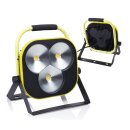 LED Baustrahler Fluter Arbeitslampe 50W gelb schwarz auf Ständer mit 180cm Kabel