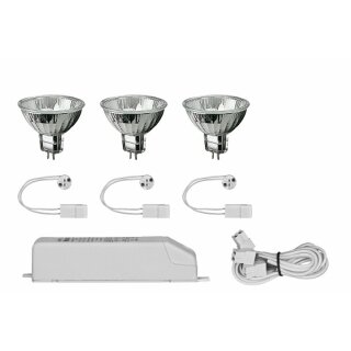 3 x Einbauleuchten Einbaustrahler Set 3 x 35W GX5,3 12V Halogen