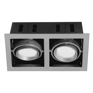 Einbauleuchten Einbaustrahler Set Premium Line Titan 2 x 11W GU10 230V Energy Saver geeignet für LED