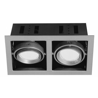 Einbauleuchten Einbaustrahler Set Premium Line Titan 2 x 11W GU10 230V Energy Saver geeignet für LED