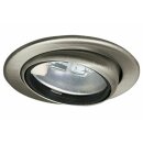 5 x Paulmann Möbel Einbaustrahler Set Micro Line schwenkbar Eisen gebürstet 5 x 20W G4 12V Halogen