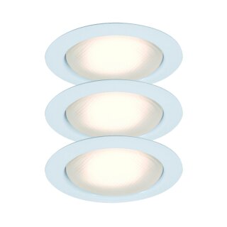 3 x Einbauleuchten Einbaustrahler Set Quality Line Weiß 3 x 9W GX53 230V Energy Saver