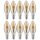 10 x Paulmann LED Leuchtmittel Kerze 2,5W fast 25W E14 Gold gelüstert extra warmweiß 2600K