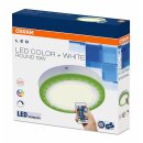 Osram LED Wandlampe Deckenleuchte weiß rund Ø20cm 19W RGBW bunt & warm dimmbar Fernbedienung