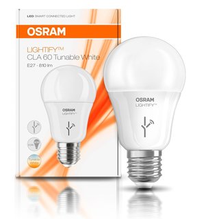 Osram Lightify CLASSIC A LED-Glühlampe Tunable White Dimmbar Warmweiß bis Tageslicht 2700K - 6500K