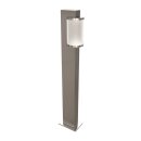 OSRAM Aussenleuchte Noxlite HAL Cylinder Ground Long 1x20W Pollerleuchte Aussen 64cm dimmbar Edelstahl Gebürstet warmweiß
