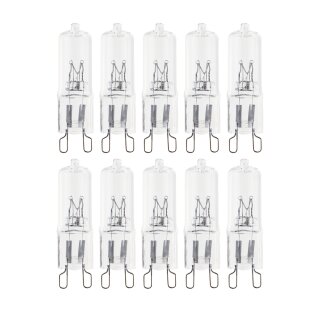 10 x Eco Halogen Leuchtmittel Stiftsockellampe 48W = 60W G9 warmweiß dimmbar