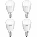 4 x Osram LED Glow Dim Classic P Tropfen 6,5W = 40W E14 matt warmweiß 2000K-2700K