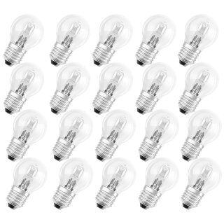 20 x Osram Eco Halogen Tropfen Glühbirne 30W = 40W E27 240V klar Glühlampe warmweiß dimmbar