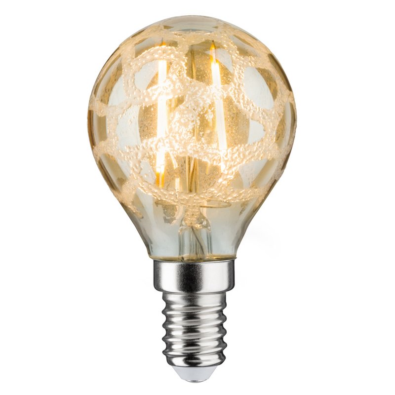 Paulmann LED Filament Tropfen 2,5W fast 25W E14 Krokoeis Gold extra w