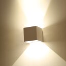 LED Wandleuchte weiß außen & innen verstellbarer Lichtausfall 6W COB 490lm warmweiß