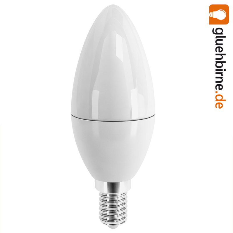 warm weiß LED-Kerze Leuchtmittel matt 3W  E14 249 Lumen ersetzt 25W Glühlampe 