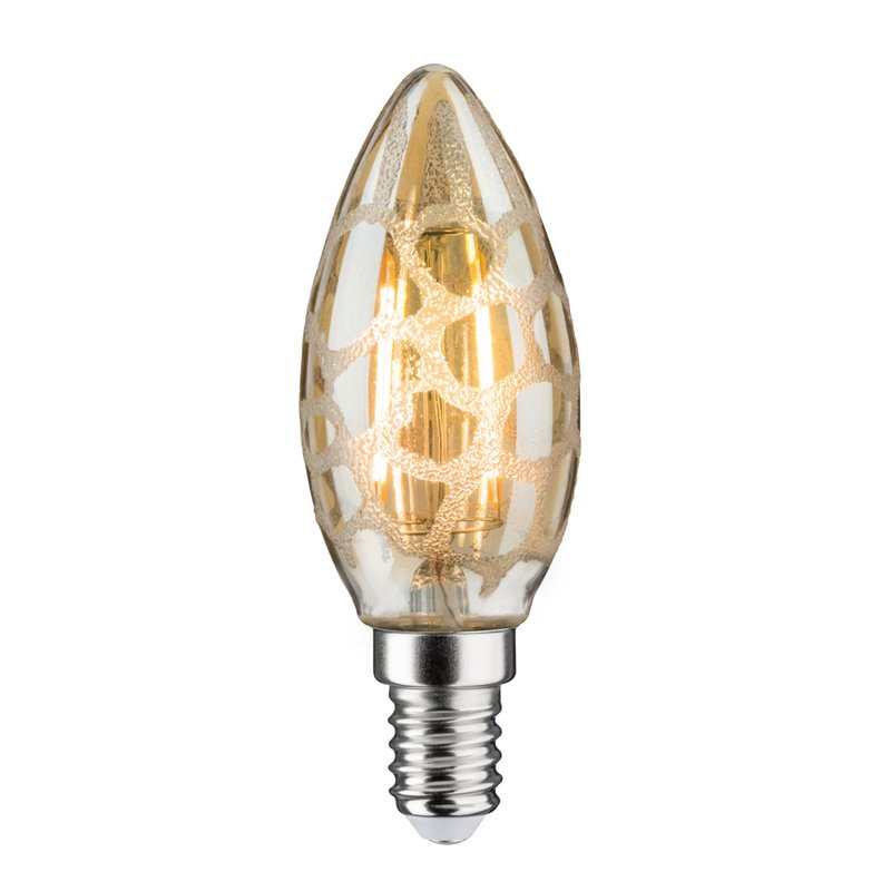 Paulmann LED Filament Kerze 2,5W ~ 25W E14 Krokoeis Gold extra warmwe