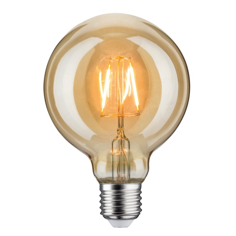 Paulmann LED Filament Goldlicht Retro Globe G95 2,5W E27 extra warmwe