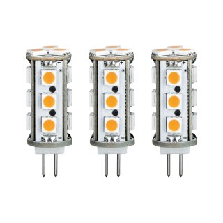 3 x Paulmann LED Leuchtmittel Stiftsockel 2,5W G4 12V warmweiß 2700K