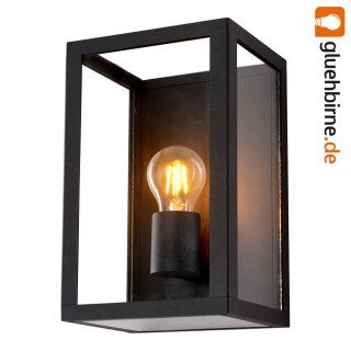 Außenleuchte Laterne schwarz E27 Aluminium IP44