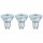 3 x Osram LED Glas Reflektor Base PAR16 50 4,3W = 50W GU10 350lm warmweiß 2700K