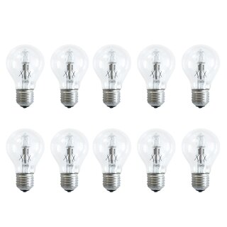 10 x Eco Halogen Glühbirne 57W = 75W E27 klar dimmbar Glühlampe 2000h warmweiß