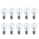 10 x Eco Halogen Glühbirne 42W = 55W / 60W E27 klar Glühlampe 2000h warmweiß dimmbar