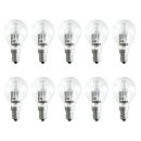 10 x Eco Halogen Tropfen Glühbirne 20W = 25W E14 Glühlampe klar warmweiß dimmbar