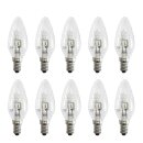 10 x Eco Halogen Kerze 20W = 25W E14 klar warmweiß dimmbar