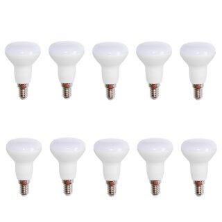 10 x LED Leuchtmittel Reflektror R50 5W = 40W E14 matt 450lm warmweiß 2700K 120°