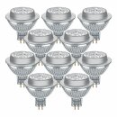 10 x Osram LED Star Glas Reflektor 7,2W = 50W GU5,3 MR16 840 kaltweiß 4000K