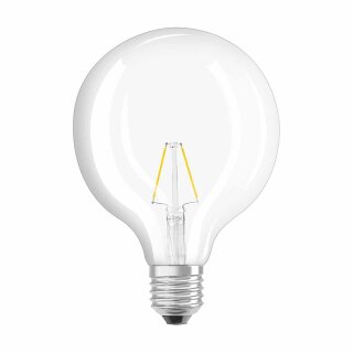 Osram LED Filament Retrofit Classic G125 Globe 2W = 25W E27 klar 250lm warmweiß 2700K