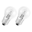 2 x Osram Eco Halogen Tropfen 20W = 25W E27 Glühbirne klar Kugel warmweiß dimmbar