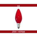 Glühbirne Glühlampe Kerzen bunt 25W 40W E14 rot gelb grün blau